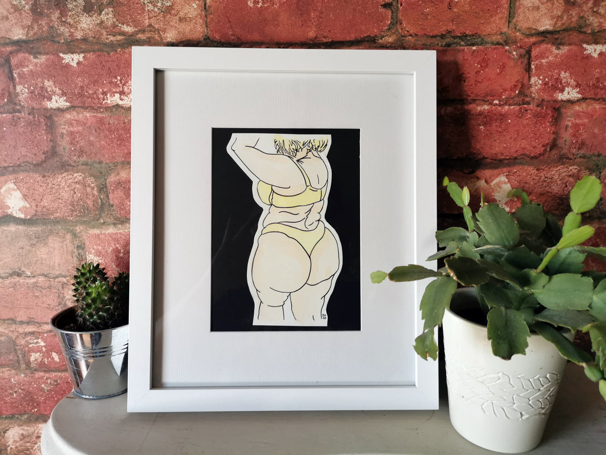 ‘Plump’: A4 Pen & Watercolour Illustration Print